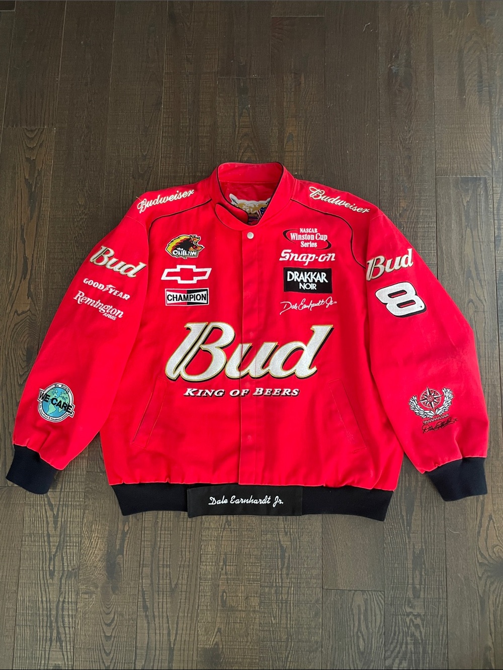 Vintage NASCAR Budweiser JH Racing jacket